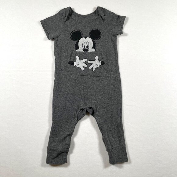 Disney Baby Set of Mickey Mouse Jumpsuits 6m One Piece Rompers - Picture 2 of 10
